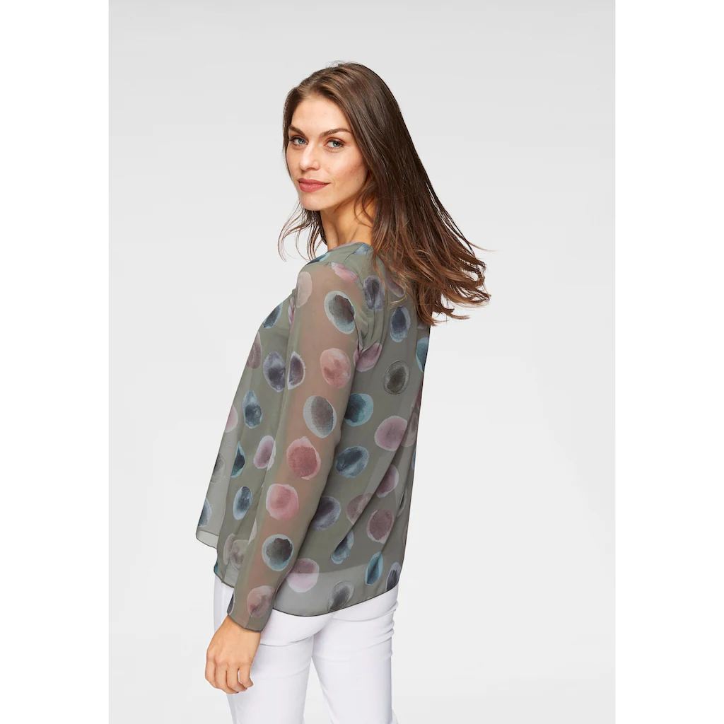 Aniston SELECTED Schlupfbluse mit blickdichtem Jerseyfutter Großer Ausverkauf