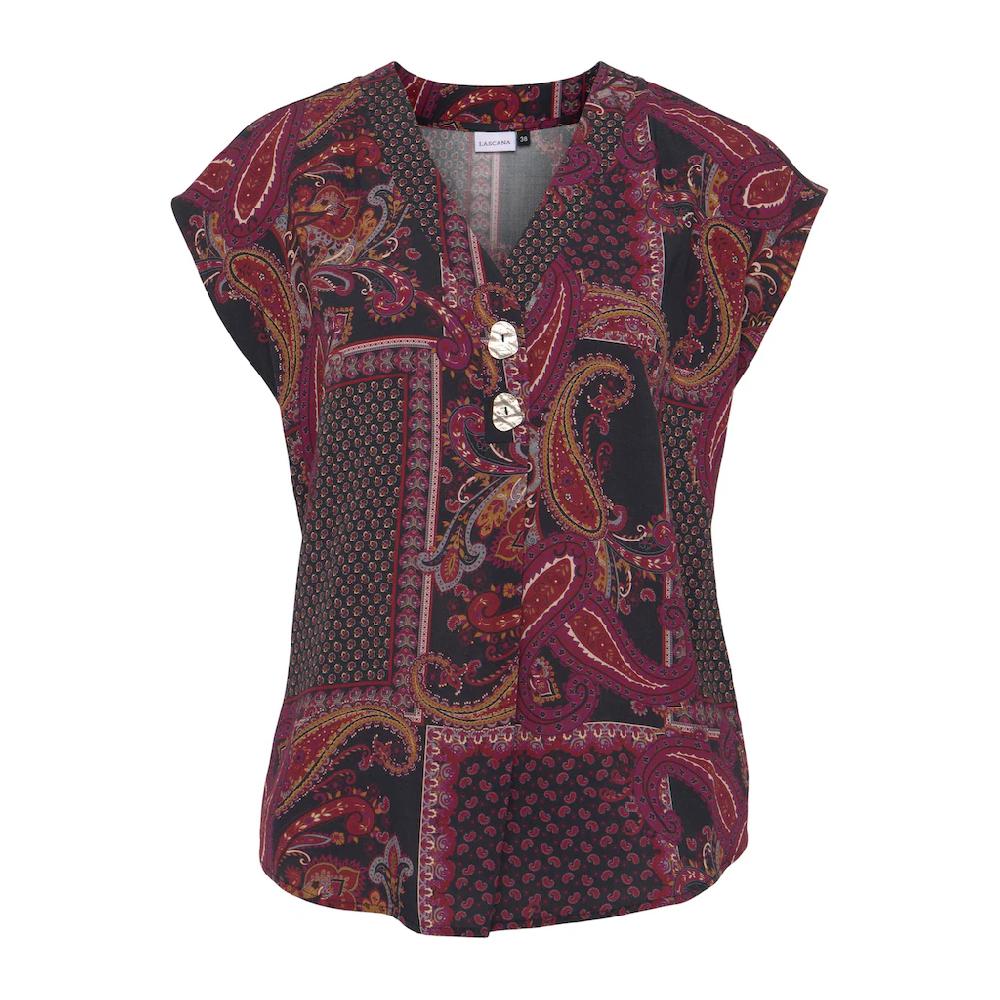 LASCANA Schlupfbluse mit modischen Knöpfen Paisleymuster Damenbluse Online Shopping