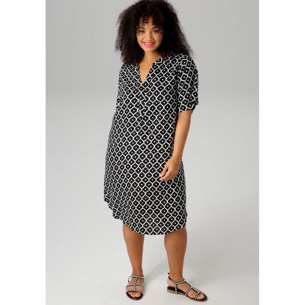 Aniston PLUS Blusenkleid in trendigen Druck - NEUE KOLLEKTION Weihnachtsangebot