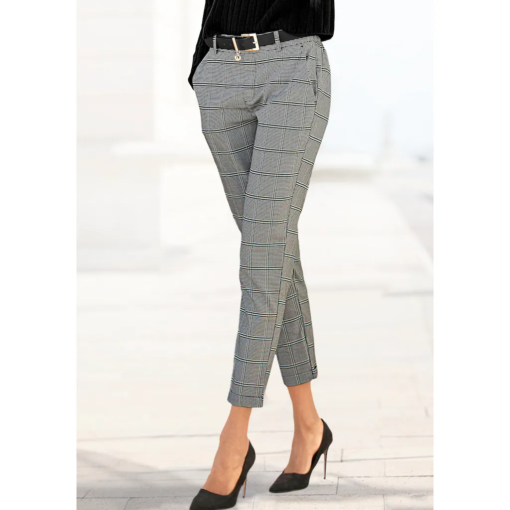 LASCANA Schlupfhose mit Gummibund hinten Stoffhose mit Taschen Business-Look Lagerräumung