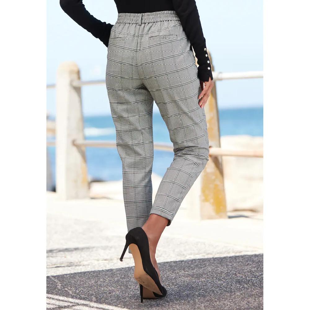 LASCANA Schlupfhose mit Gummibund hinten Stoffhose mit Taschen Business-Look Lagerräumung