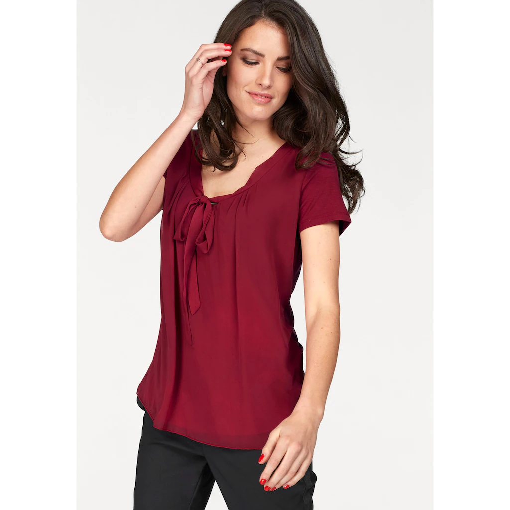 Aniston SELECTED Shirtbluse mit gedoppeltem Vorderteil