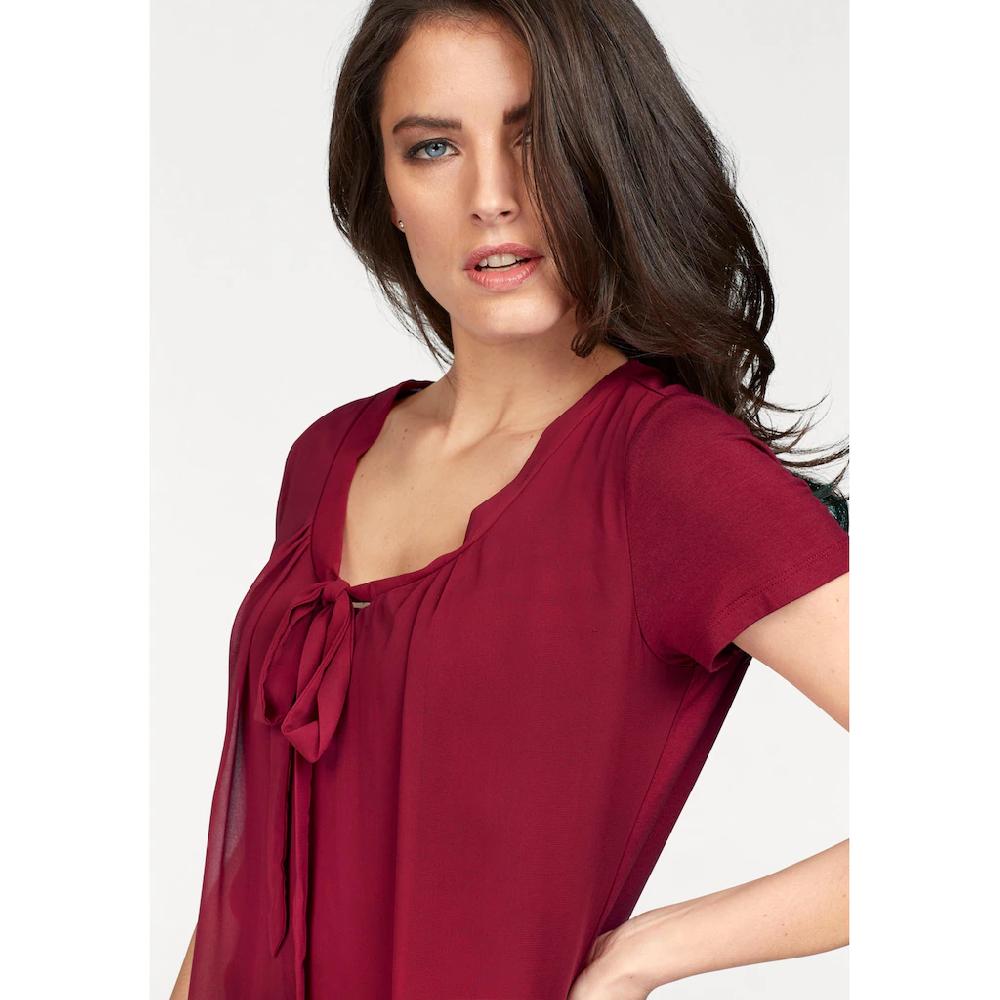 Aniston SELECTED Shirtbluse mit gedoppeltem Vorderteil Online Outlet