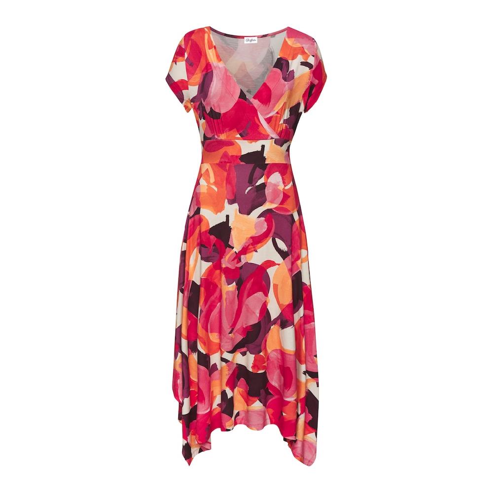 Vivance Midikleid mit Alloverdruck luftiges Sommerkleid in Wickeloptik Strandkleid Zeitlich begrenztes Angebot