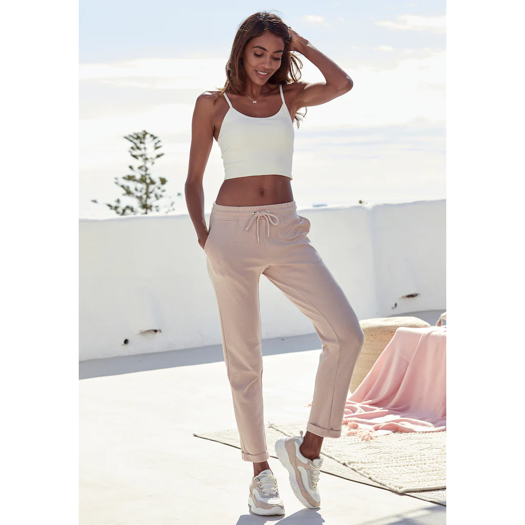H.I.S Sweathose Schlupfhose mit kleinem Aufschlag am Saum Loungewear Große Rabatte