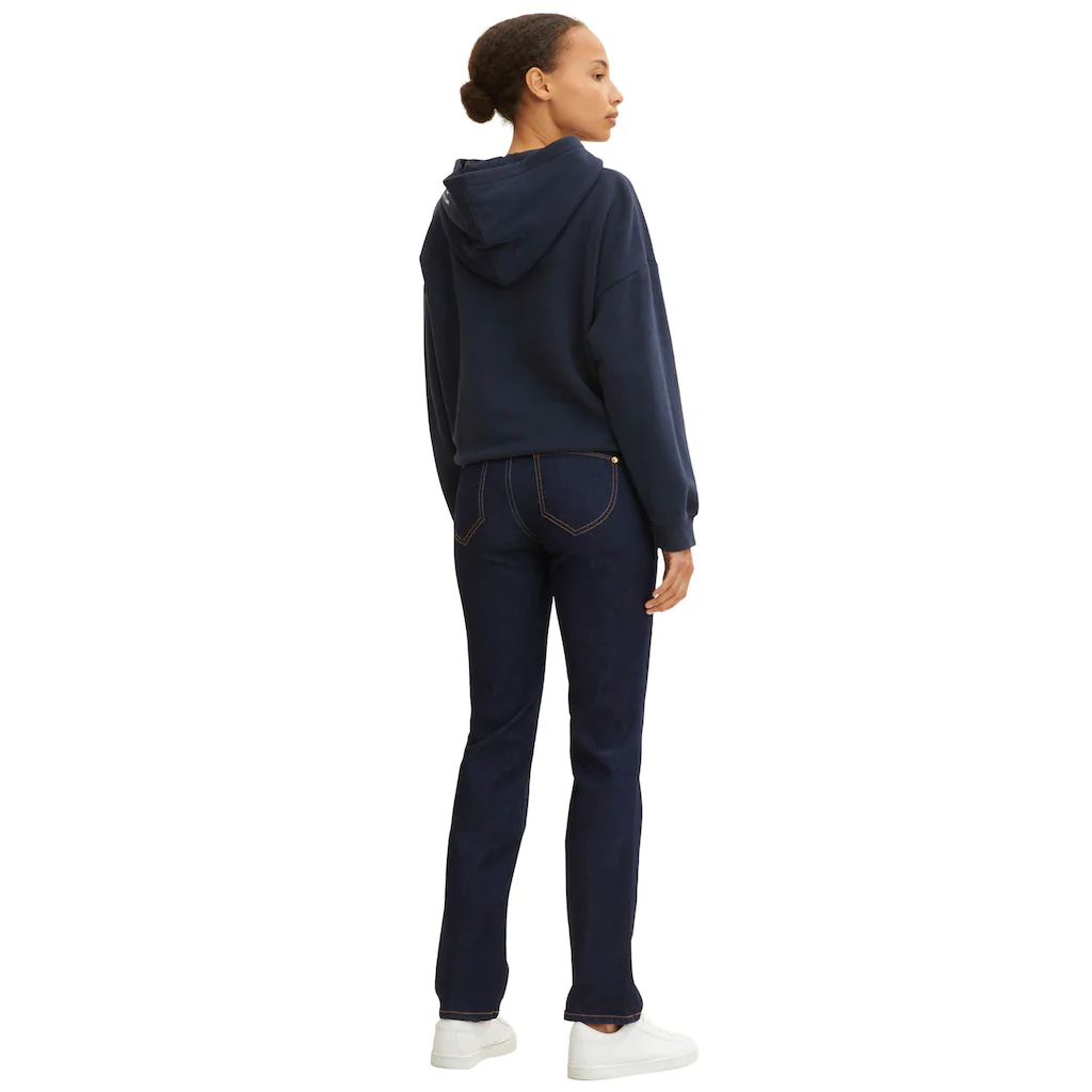TOM TAILOR Gerade Jeans »Alexa Straight« mit Kontrastnähten Räumungsverkauf