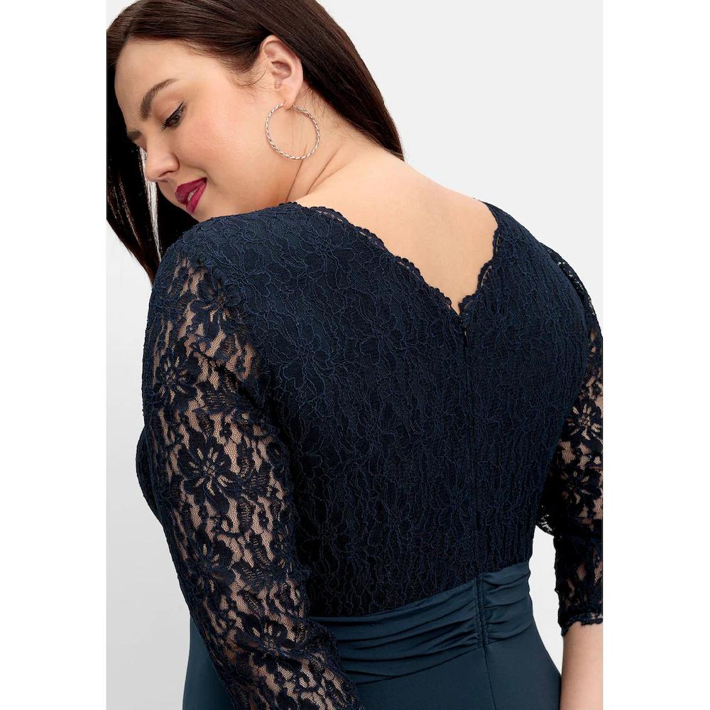 Sheego Abendkleid »Große Größen« mit Oberteil aus floraler Spitze Super Sparpreis