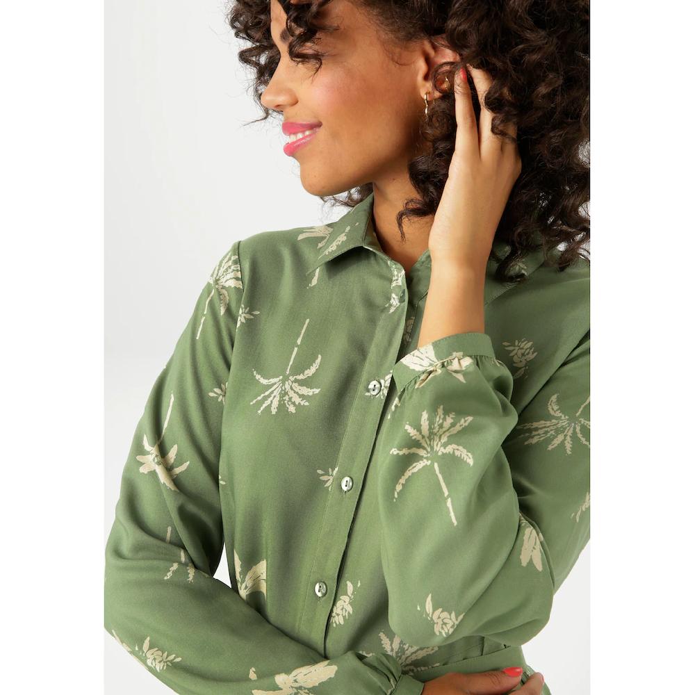 Aniston CASUAL Maxikleid (mit abnehmbarem Bindeband) mit Palmen bedruckt - jedes Teil ein Unikat - NEUE KOLLEKTION Online