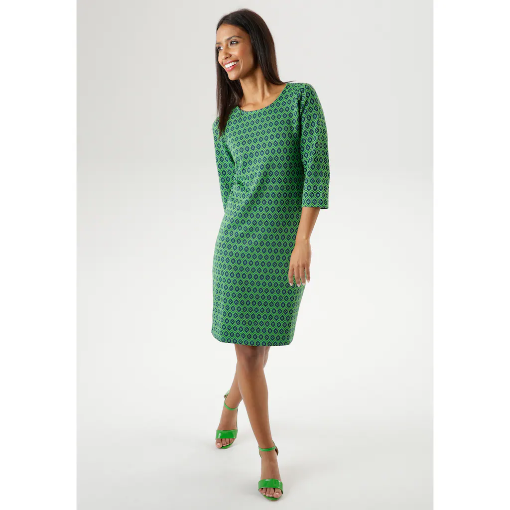 Aniston SELECTED Jerseykleid mit trendy Retromuster Outlet