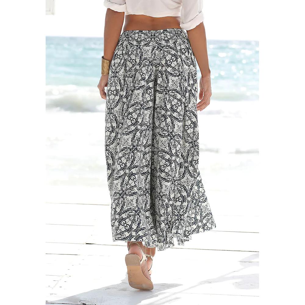 LASCANA Hosenrock mit Alloverdruck Culotte extraweites Bein Verkauf