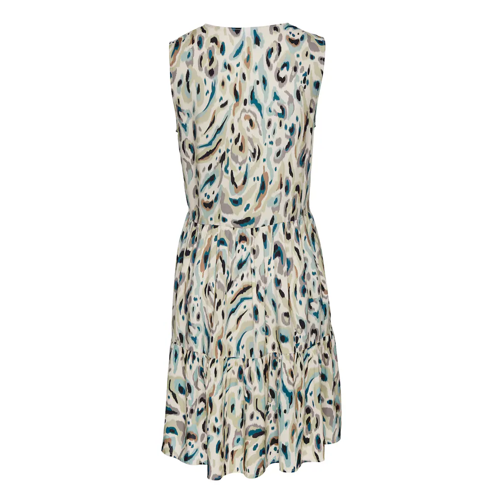 LASCANA Druckkleid mit Raffungen im Rockteil Sommerkleid mit Knopfleiste Strandkleid Fabrikpreis