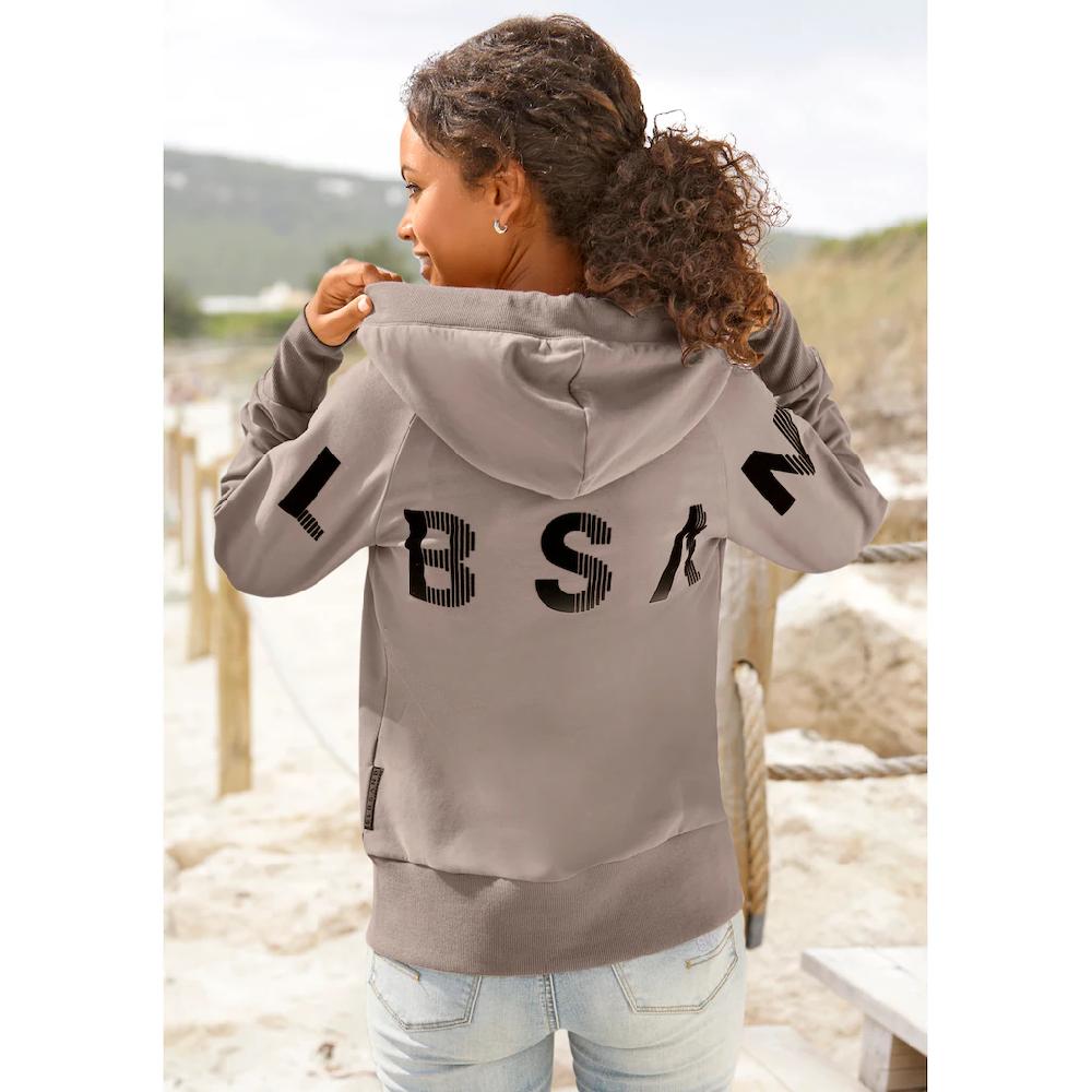 Elbsand Sweatjacke »Kekoa« mit großem Logodruck hinten bequeme Freizeitjacke mit Taschen Rabatt