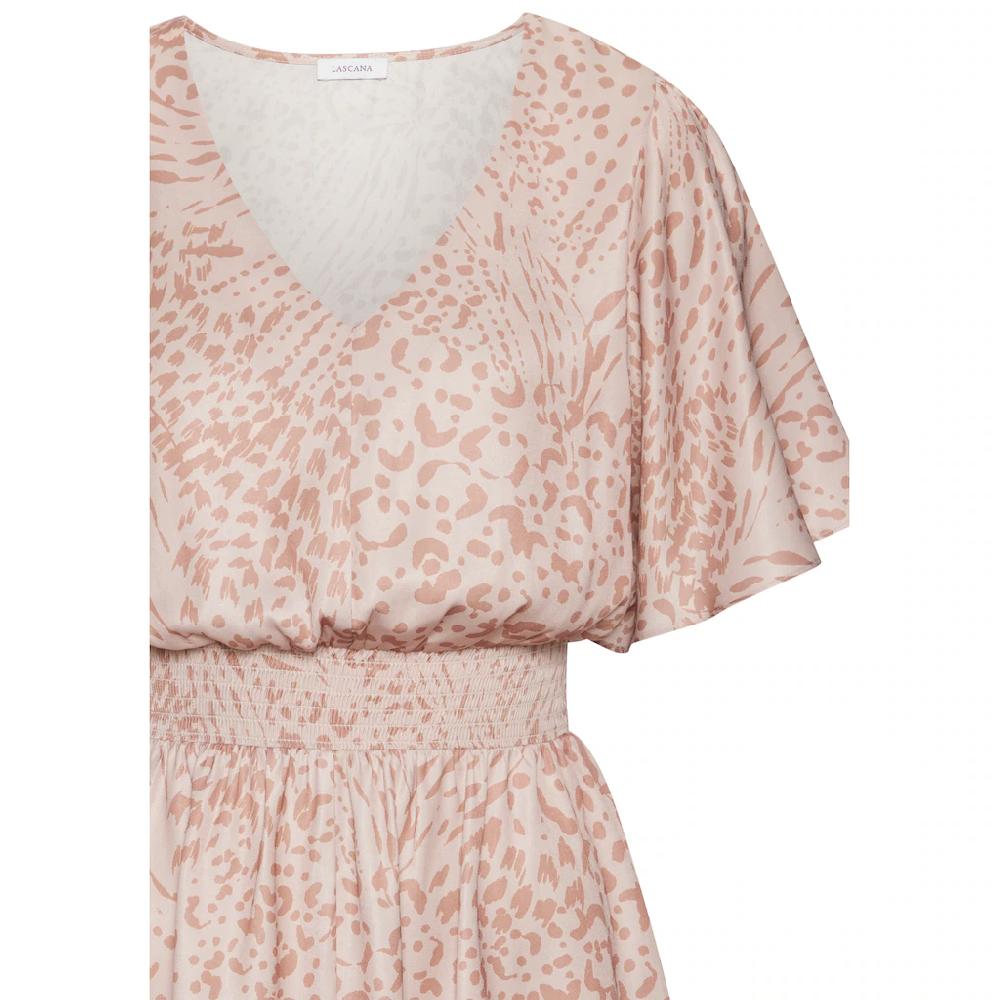 LASCANA Sommerkleid mit Animalprint und Fledermausärmeln Satinoptik elastisch Großer Ausverkauf