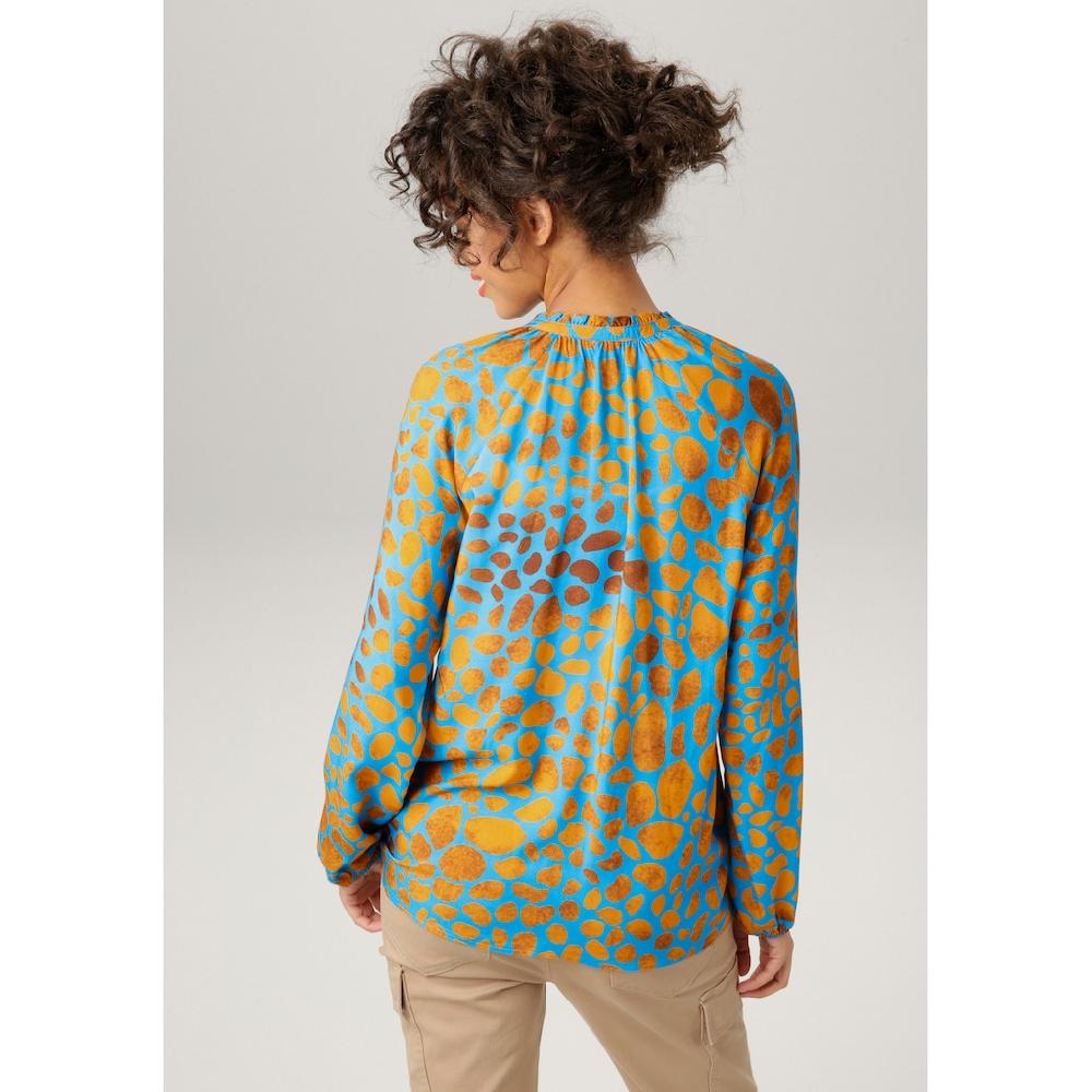 Aniston CASUAL Schlupfbluse mit interessanten Alloverdruck Begrenztes Angebot