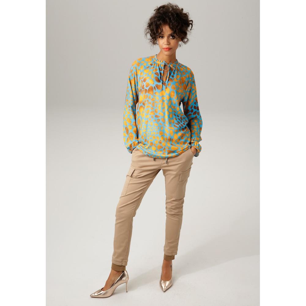 Aniston CASUAL Schlupfbluse mit interessanten Alloverdruck Begrenztes Angebot