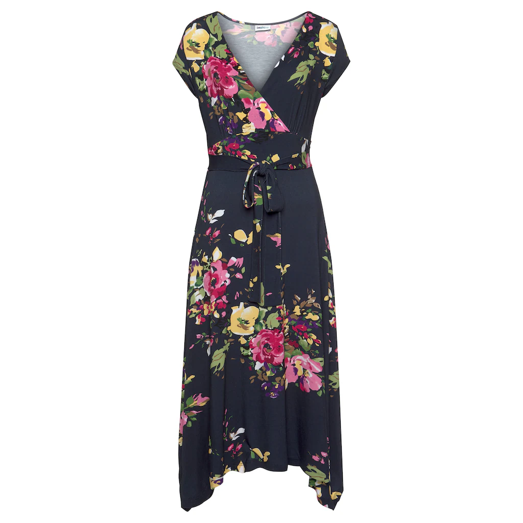 Beachtime Sommerkleid mit Zipfelsaum und Schleife in der Taille Jerseykleid Strandkleid Saisonschlussverkauf