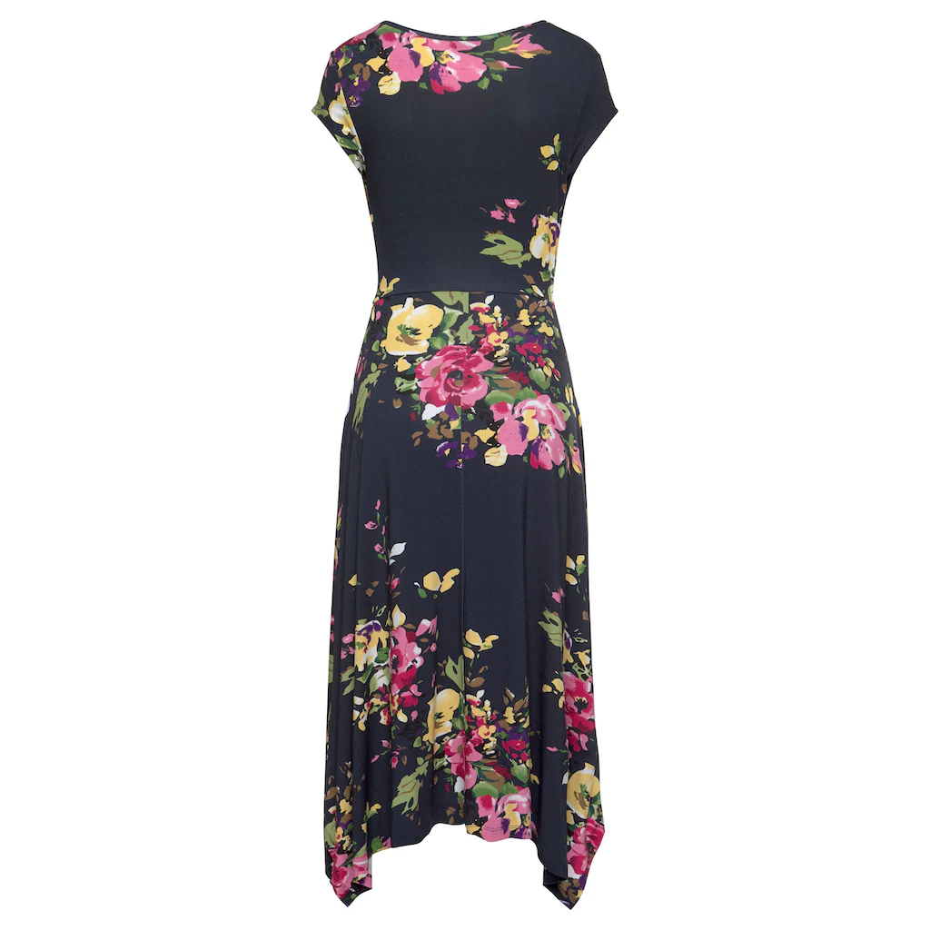 Beachtime Sommerkleid mit Zipfelsaum und Schleife in der Taille Jerseykleid Strandkleid Saisonschlussverkauf