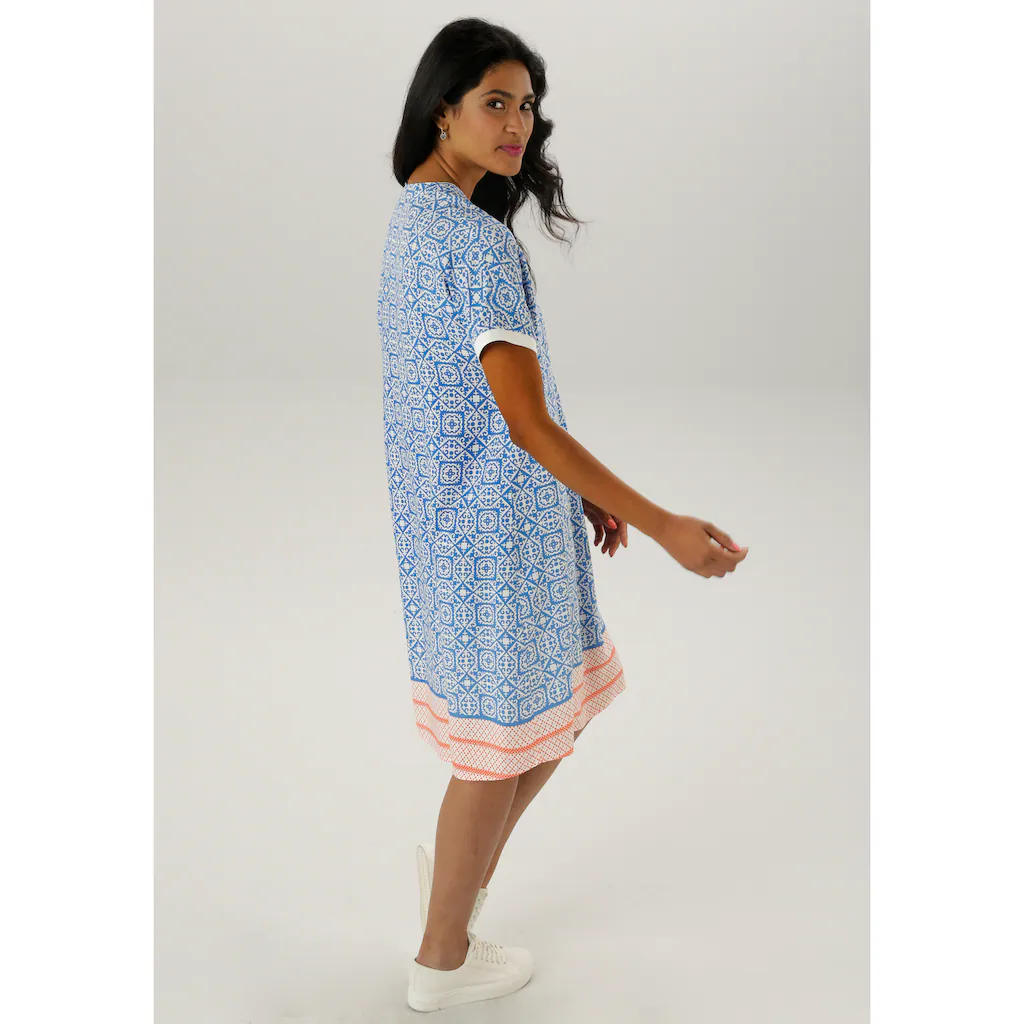 Aniston SELECTED Blusenkleid mit farbharmonischen Ornamenten-Musterung - NEUE KOLLEKTION Black Friday