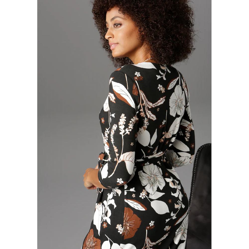 Aniston SELECTED Jerseykleid in femininer Wickel-Optik Cyber Monday