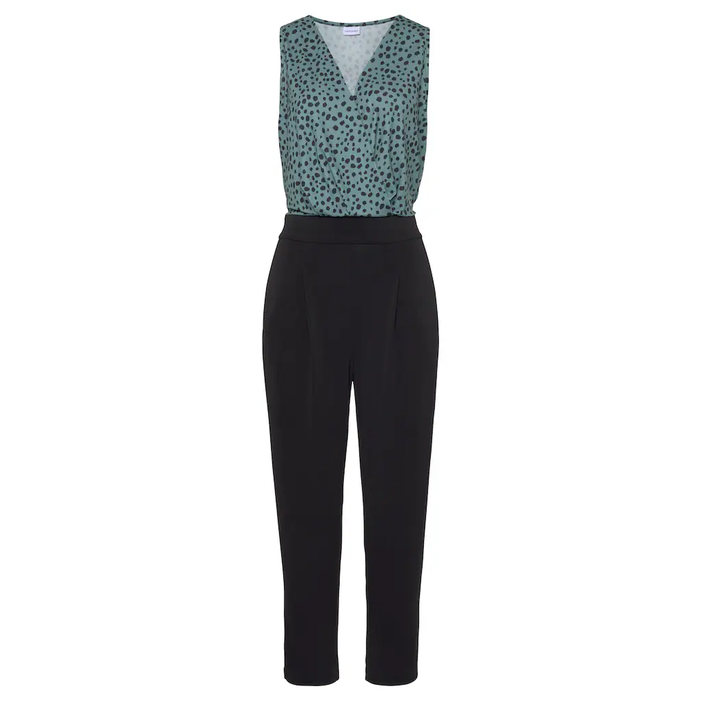 LASCANA Overall mit überlappendem Oberteil eleganter Jumpsuit Business-Look Weihnachtsangebot