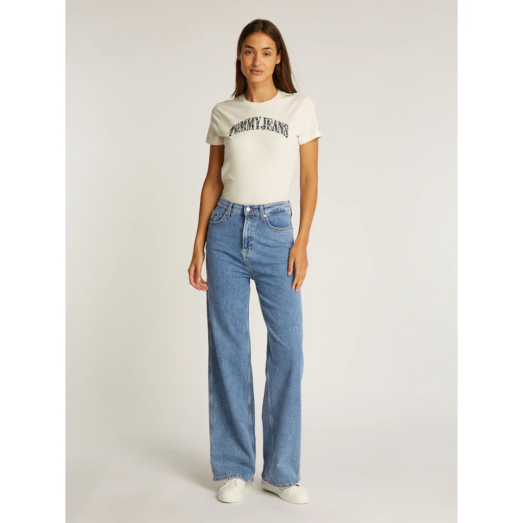 Tommy Jeans Weite Jeans »Claire High Rise« mit Logo-Badge Lagerräumung