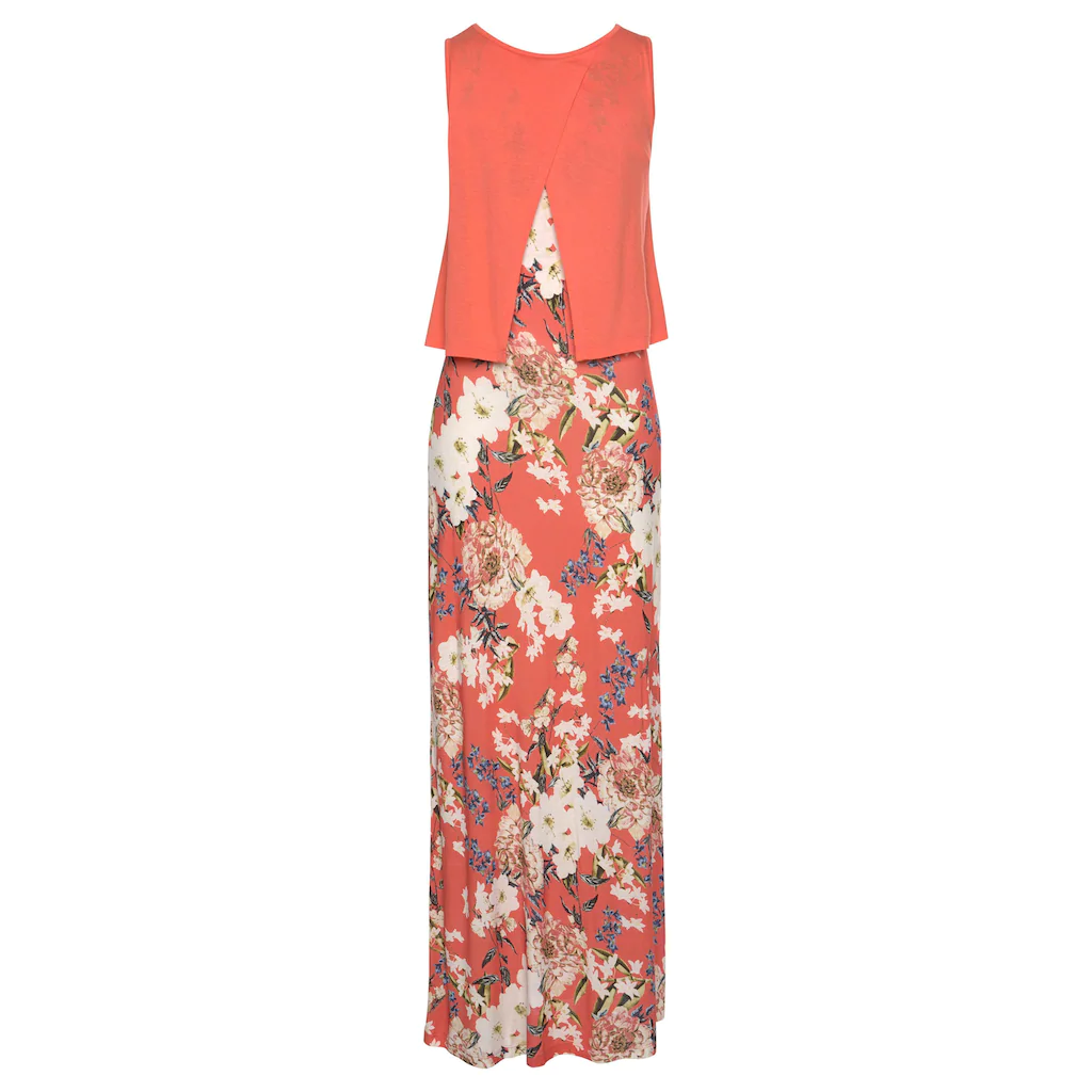 s.Oliver Maxikleid im Lagen-Look mit Blumenprint Sommerkleid Strandkleid Neueste Mode