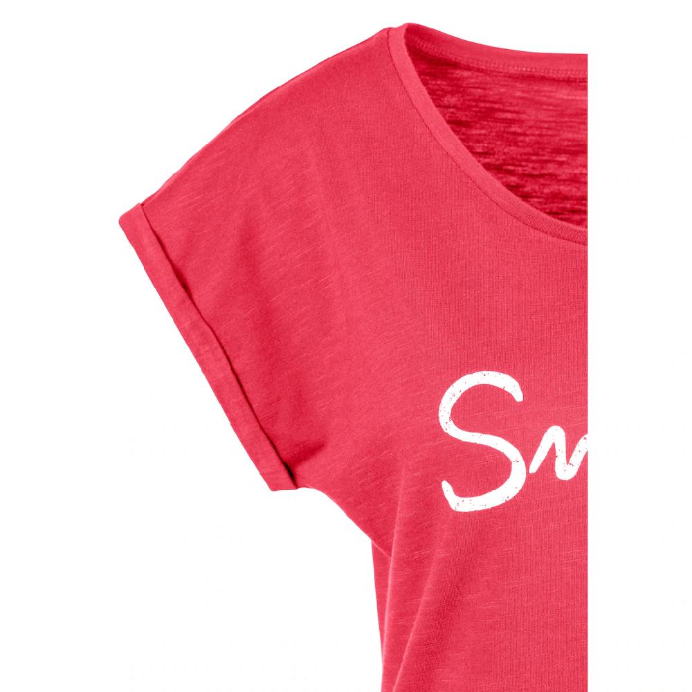 Beachtime T-Shirt »mit Frontdruck "Smile"« aus weicher Baumwoll-Qualität Große Rabatte