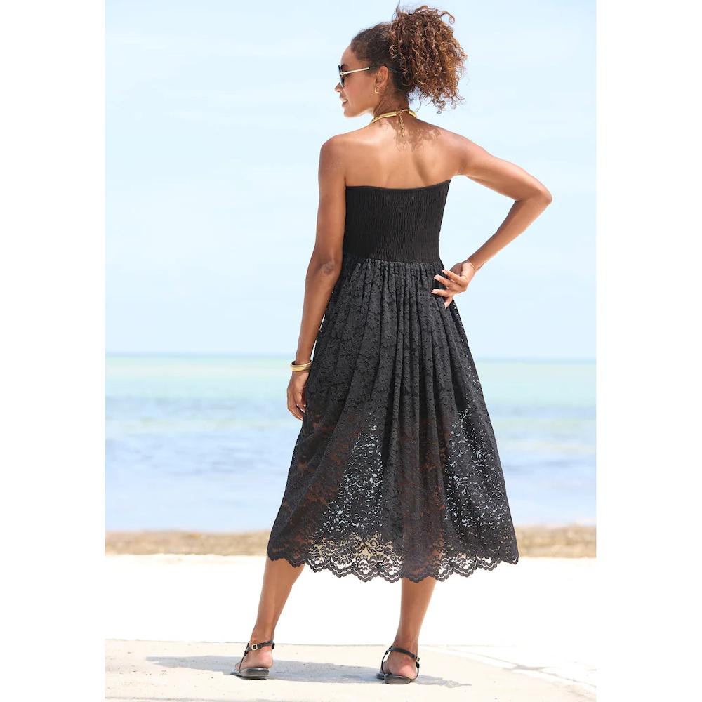 LASCANA 2-in-1-Kleid aus geblümter Spitze Sommerkleid oder Maxirock elastisch Neuheiten