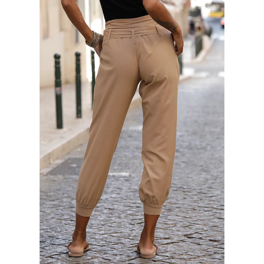 Buffalo Strandhose aus Leinen-Mix Leinenhose Sommerhose Strandmode Letzte 2 Tage