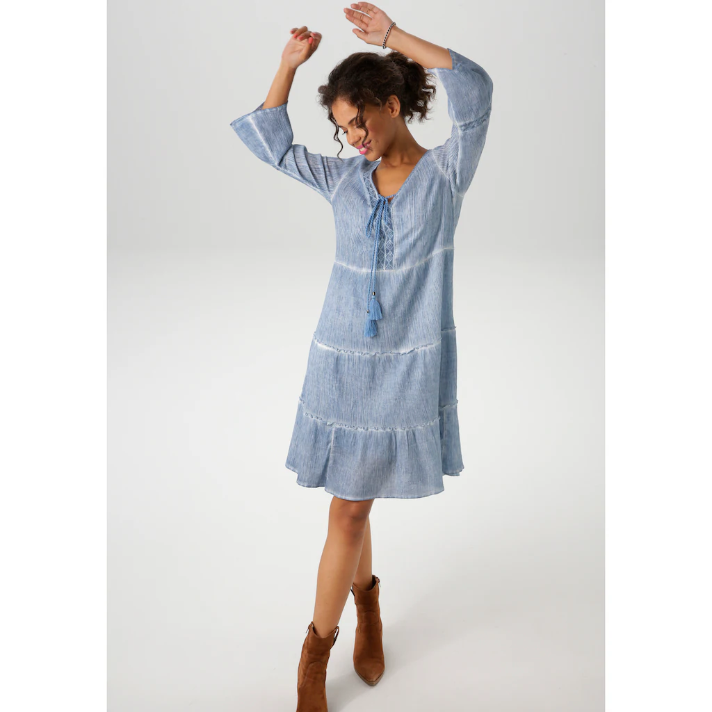 Aniston CASUAL Tunikakleid (mit Jersey-Unterkleid) mit aufwändiger Spitzenverzierung Kostenloser Versand