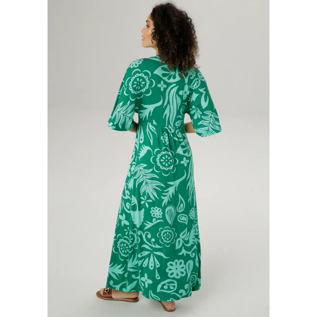 Aniston SELECTED Maxikleid mit weiten 3/4-langen Ärmeln Limitierter Zeitrabatt