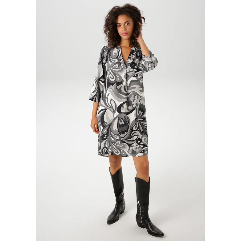 Aniston CASUAL Sommerkleid mit farbharmonischem graphischem Druck Rabatt
