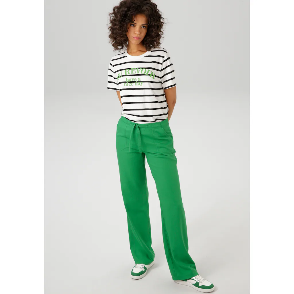 Aniston CASUAL Leinenhose mit Bindeband Günstig kaufen