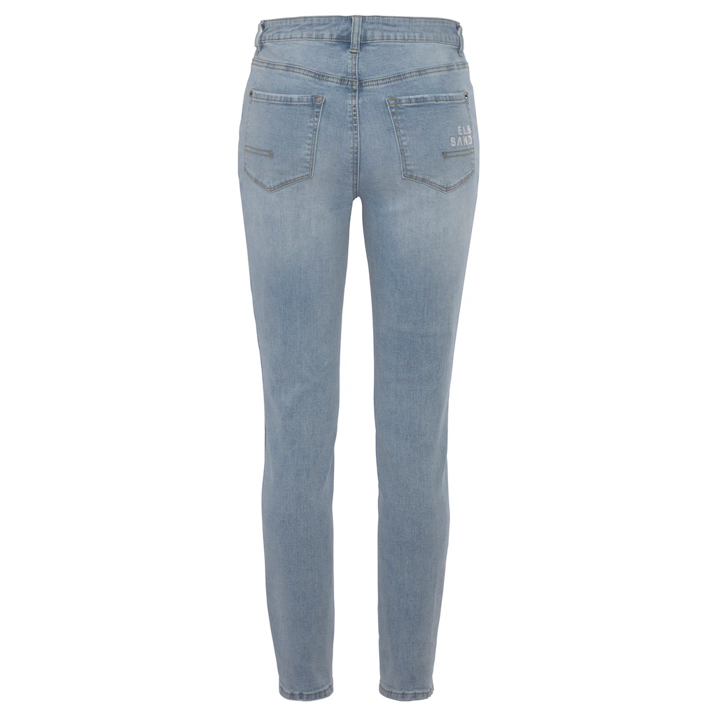 Elbsand Slim-fit-Jeans mit Logodruck schmale Passform softe Denimqualität Versandkostenfrei