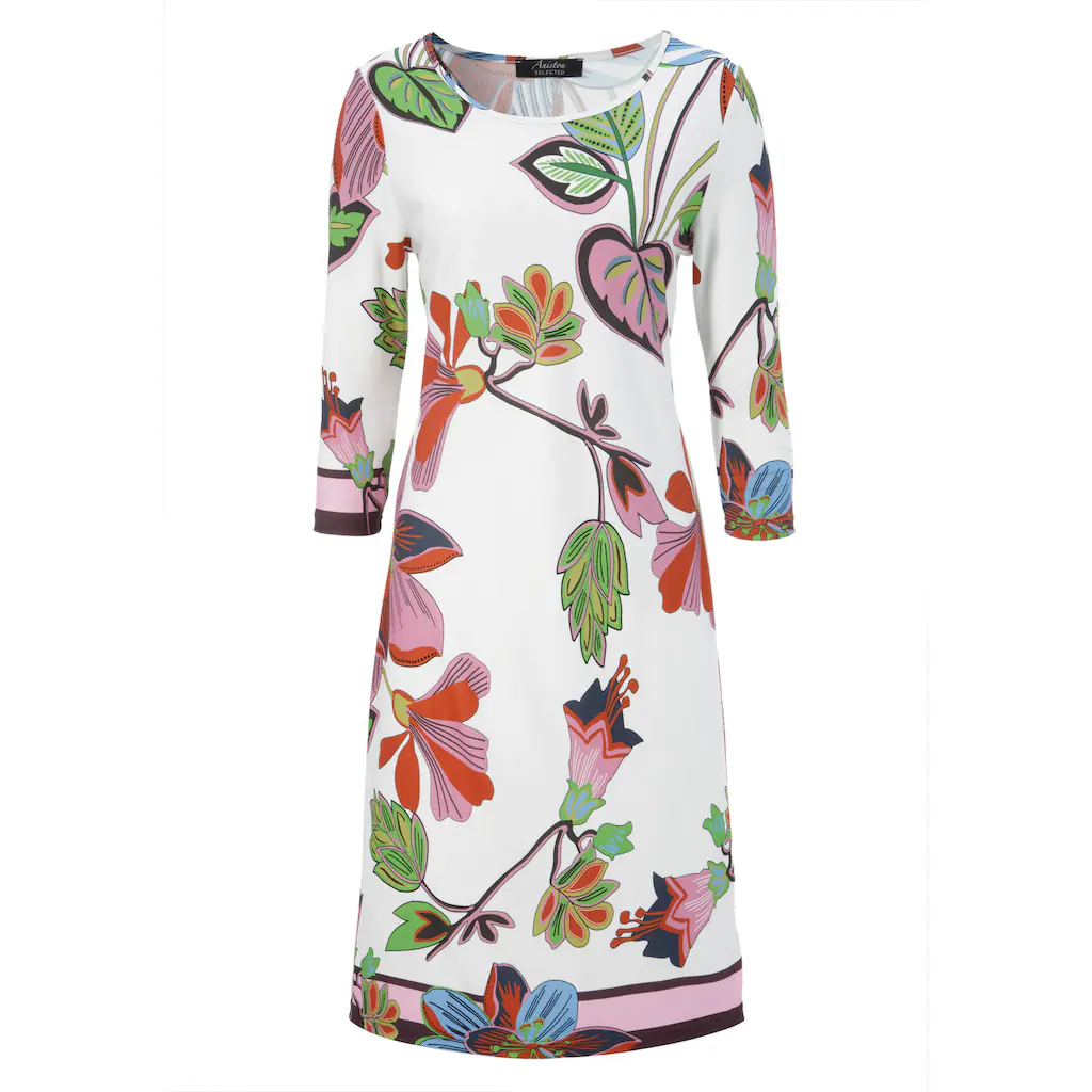 Aniston SELECTED Jerseykleid mit gestreiften Abschlüssen Online Shopping