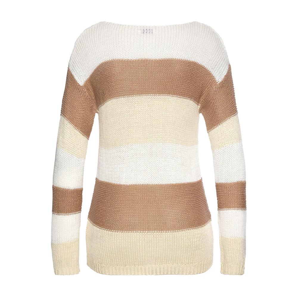 LASCANA Streifenpullover mit überschnittenen Schultern Strickpullover figurumspielend Saisonschlussverkauf