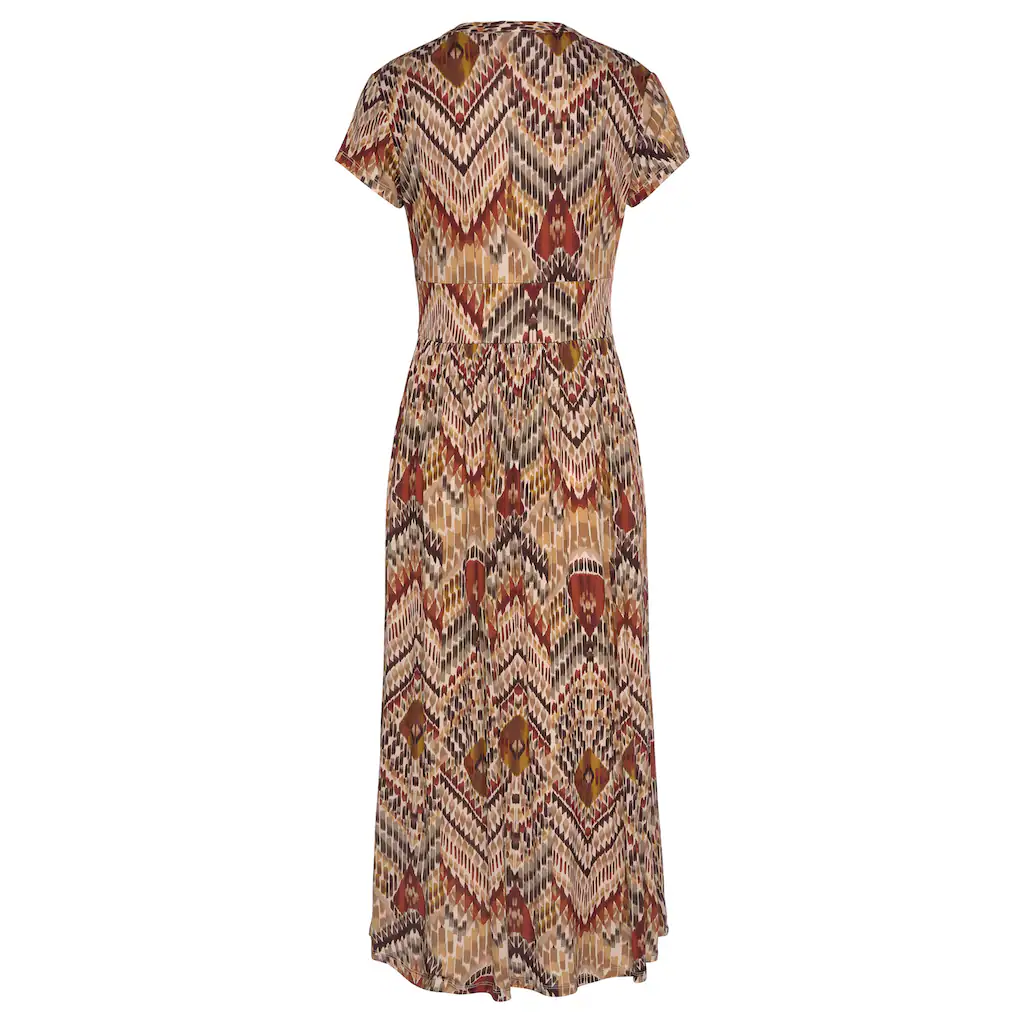 LASCANA Midikleid mit Ethnoprint und Reißverschluss vorne Sommerkleid Strandkleid Osterangebot