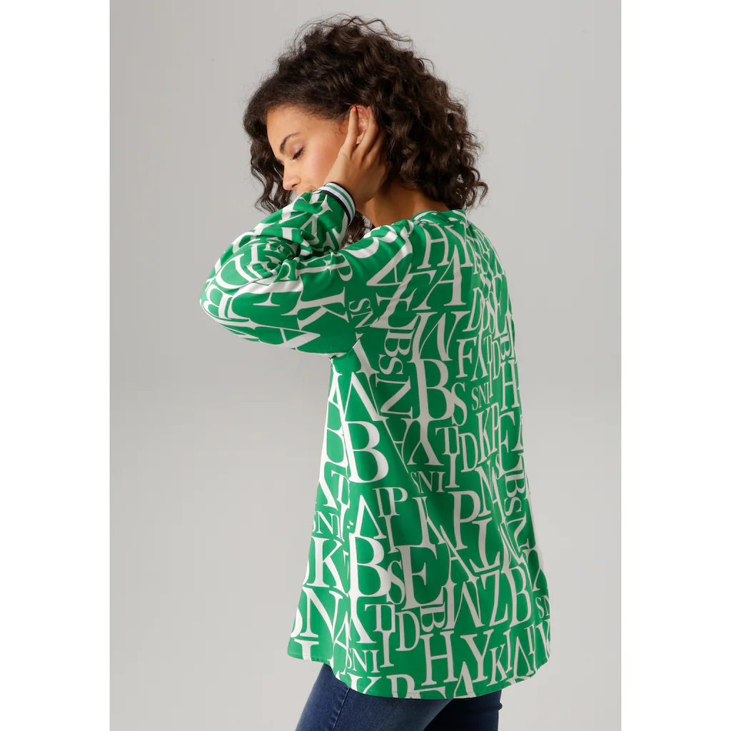 Aniston CASUAL Schlupfbluse mit Buchstaben bedruckt Online Outlet
