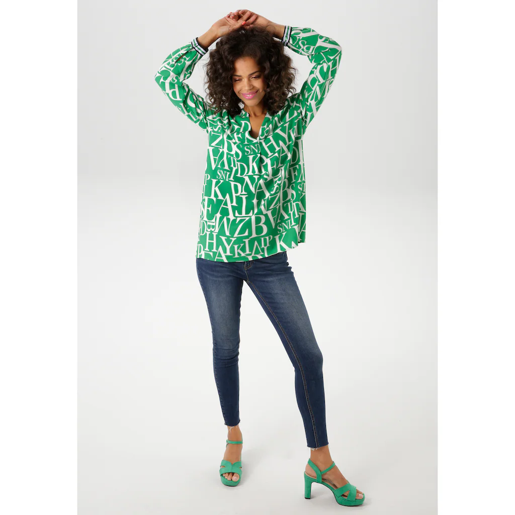 Aniston CASUAL Schlupfbluse mit Buchstaben bedruckt Online Outlet