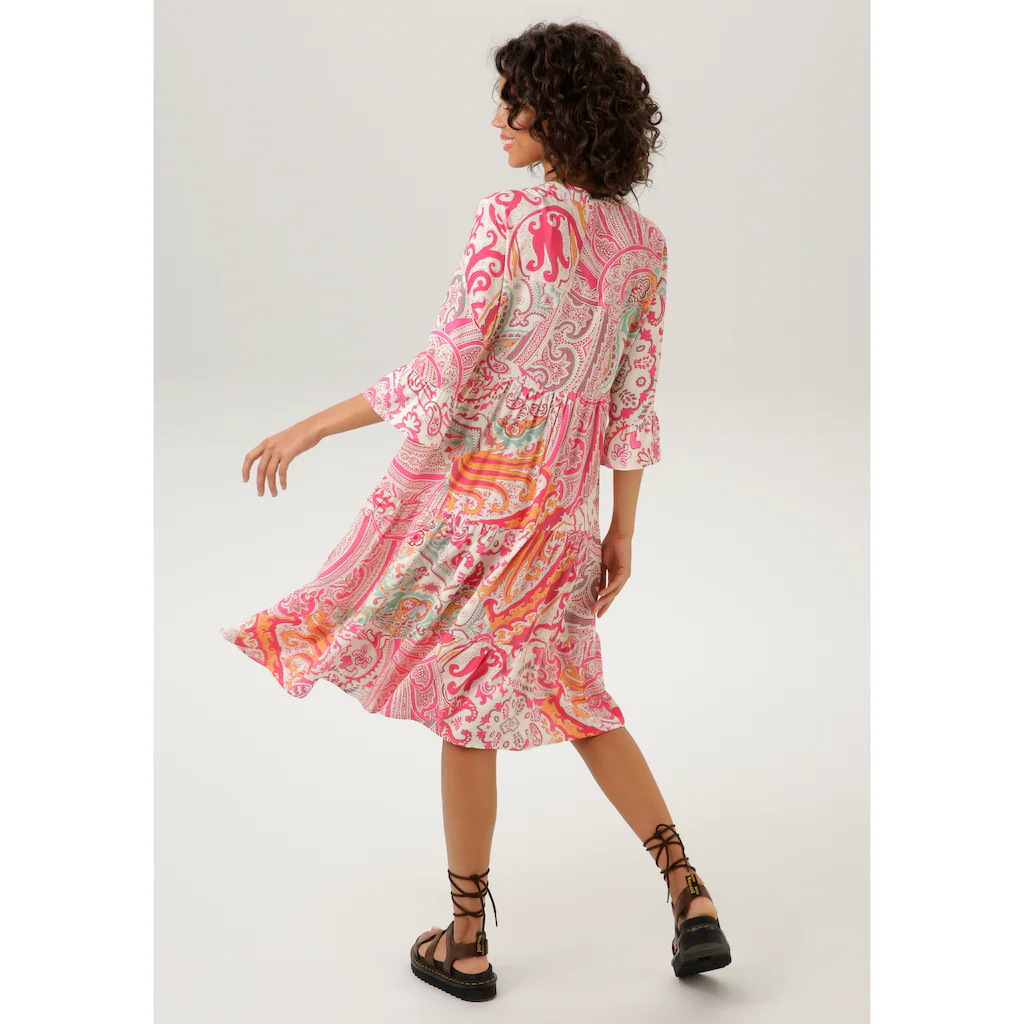 Aniston CASUAL Blusenkleid mit großflächigem Paisley-Druck Blitzangebot