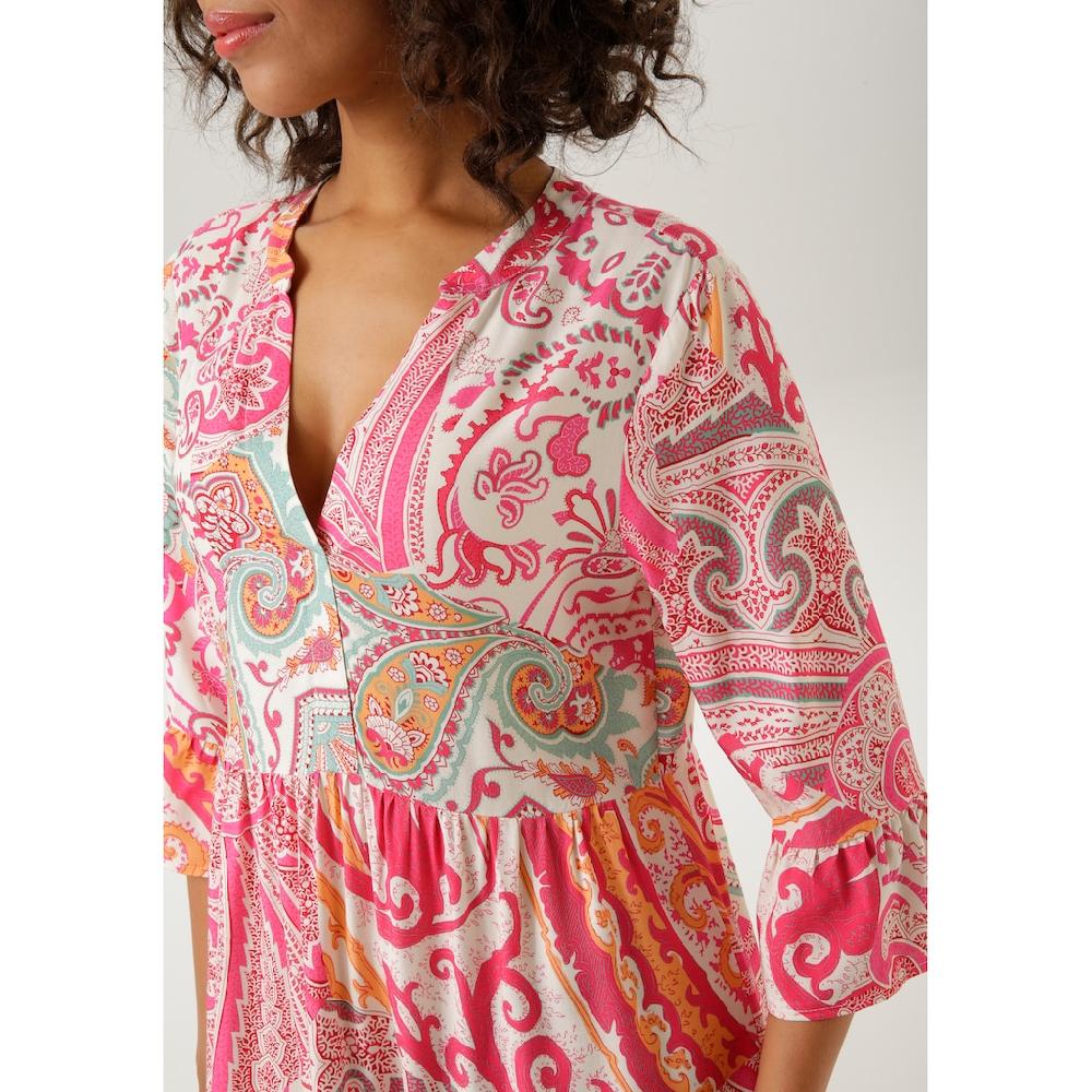 Aniston CASUAL Blusenkleid mit großflächigem Paisley-Druck Blitzangebot