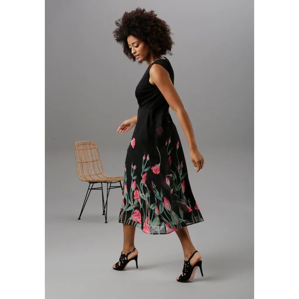 Aniston SELECTED Sommerkleid mit floralem Druck Räumungsverkauf