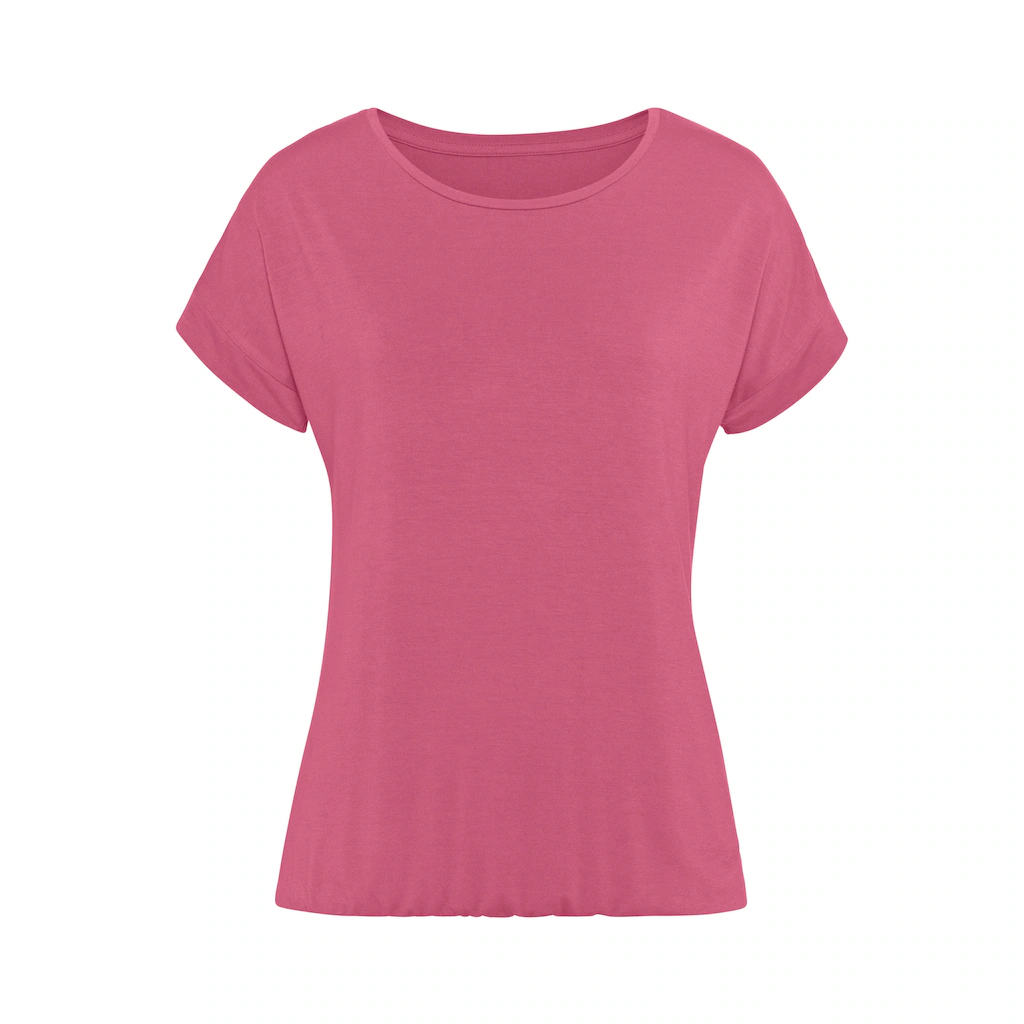 Vivance Kurzarmshirt »mit Gummizug im Bund« (2er-Pack) aus weichem Viskose-Stretch Kauf eins, bekomm eins gratis