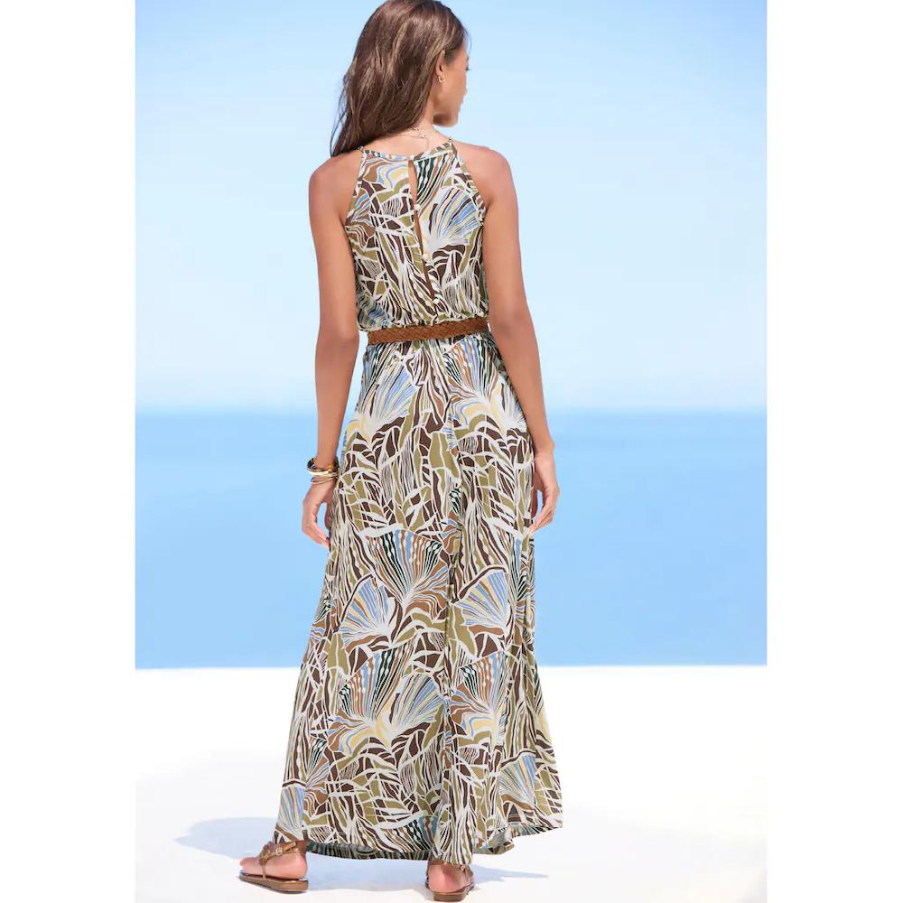 LASCANA Maxikleid leichtes Sommerkleid mit Alloverprint fließendes Strandkleid Letzter Tag