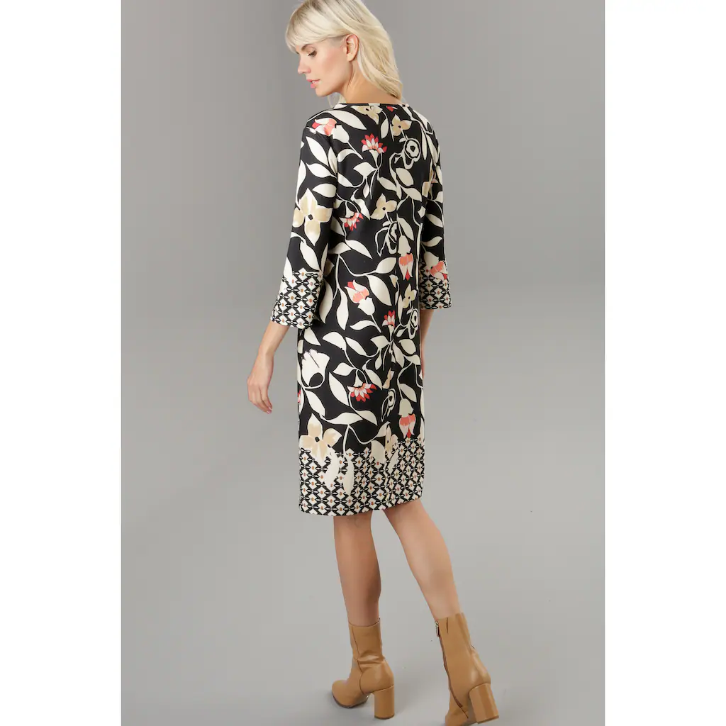 Aniston SELECTED Jerseykleid mit gemusterten Bordüren Online