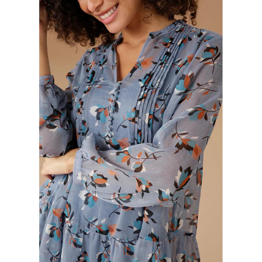 Aniston SELECTED Longbluse mit dekorativer Biesenverzierung Auslauf