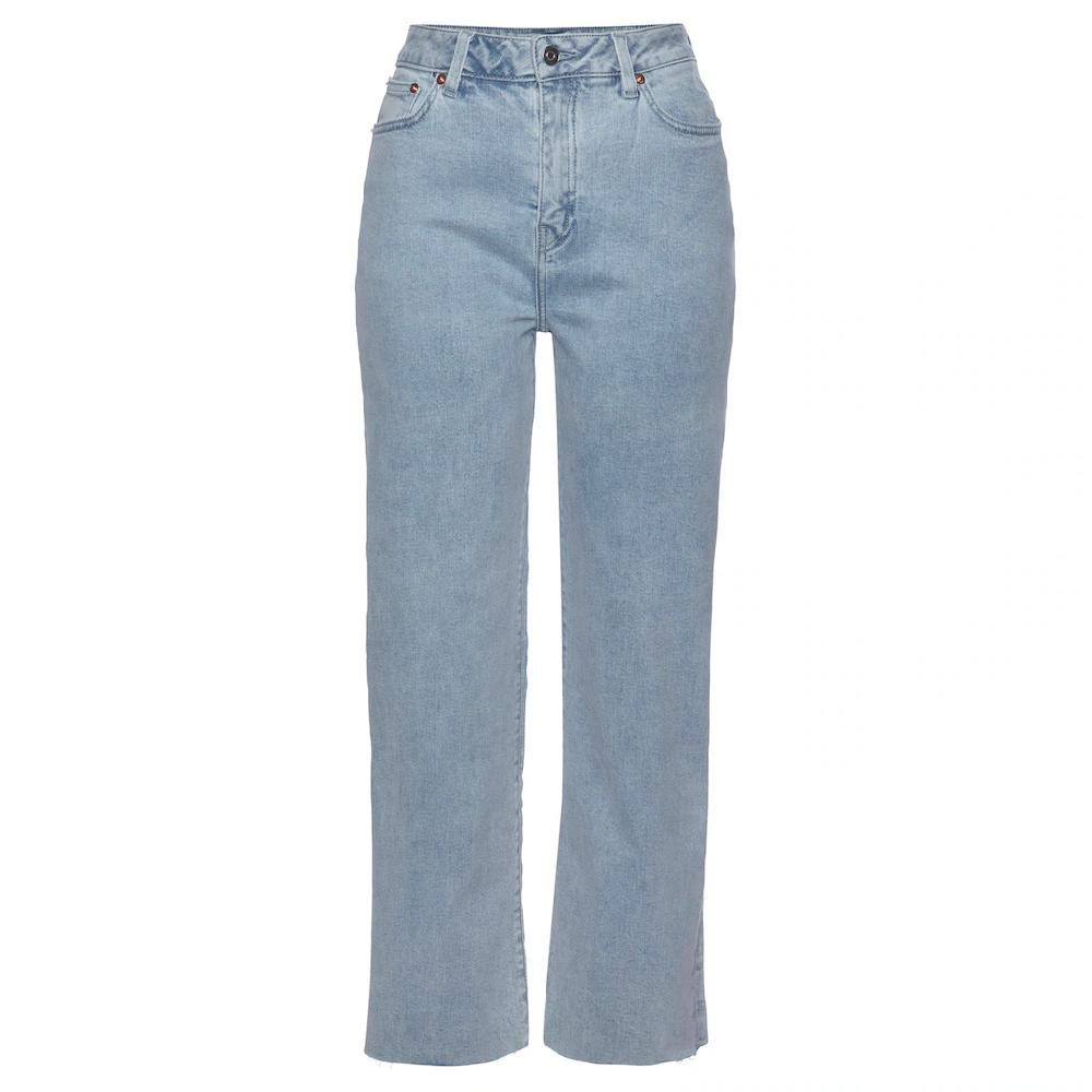 Buffalo Weite Jeans mit leicht ausgefranstem Beinabschluss Culotte Jeans in 7/8-Länge im Angebot