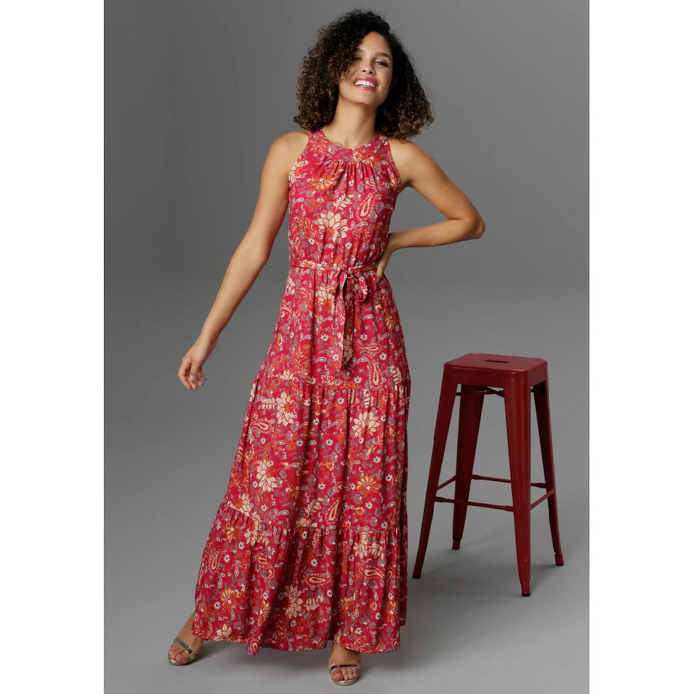 Aniston CASUAL Sommerkleid mit fantasievollem Blumendruck Günstiger Verkauf
