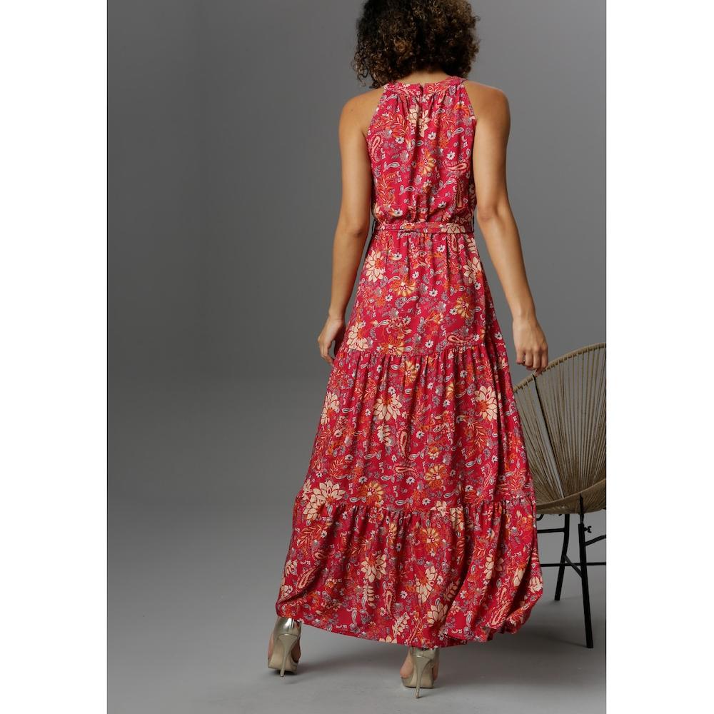 Aniston CASUAL Sommerkleid mit fantasievollem Blumendruck Günstiger Verkauf