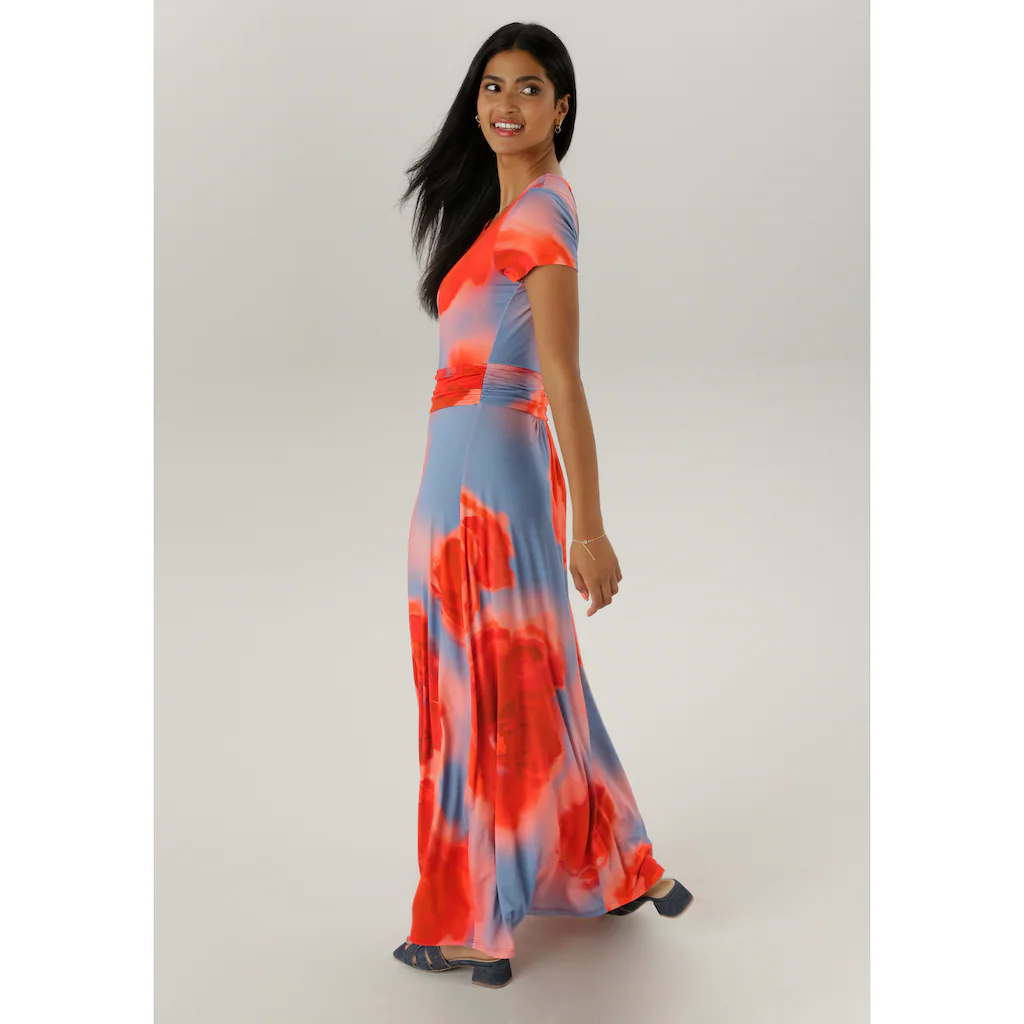 Aniston SELECTED Maxikleid mit figurbetonenden Raffungen in der Taille - NEUE KOLLEKTION Rabatt